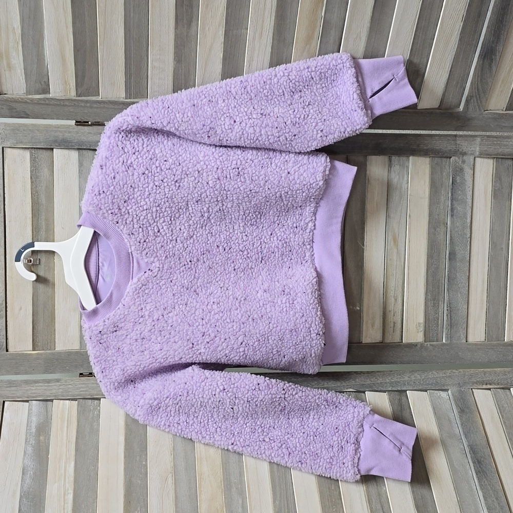 Sherpa Shearling Crewneck Lined Sweatshirt | All in Motion | Small (6/7)